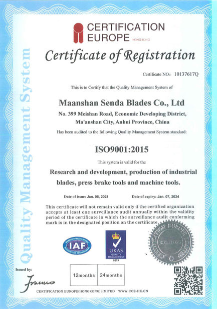 จีน Senda Group Co.，Ltd รับรอง